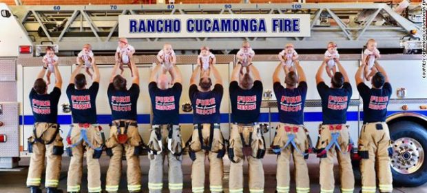 california-9-bambini-nati-in-un-dipartimento-di-pompieri-le-foto-sono-tenerissime