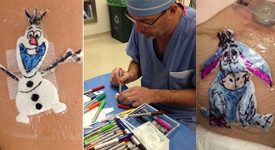 disegni-sulle-medicazioni-dei-bimbi-l'idea-di-un-medico-dopo-le-operazioni-chirurgiche