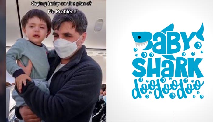 il-bambino-piange-in-aereo-tutti-i-passeggeri-baby-shark-per-calmarlovideo